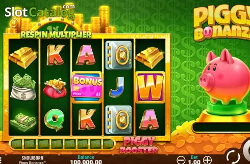 Скрин2. Piggy Bonanza (Snowborn Games) слот