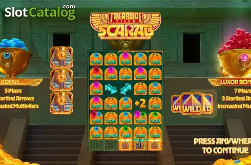 Скрин2. Treasure Tiles Scarab слот