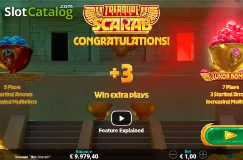 Скрин7. Treasure Tiles Scarab слот