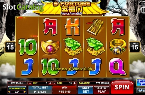 Скрин3. 5 Fortune SA слот