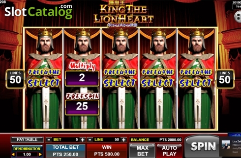 Скрин5. King The Lion Heart SA слот