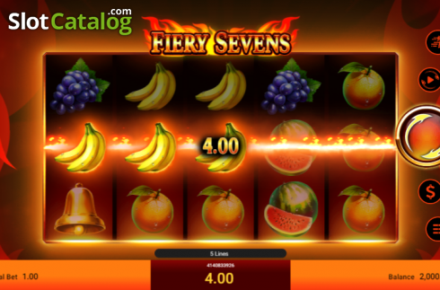 Скрин5. Fiery Sevens слот