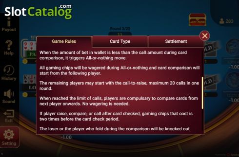 Скрин5. Win Three Cards слот