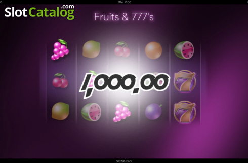 Скрин4. Fruits And Sevens (Spearhead Studios) слот