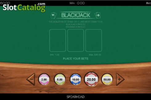Скрин2. Blackjack (Spearhead Studios) слот