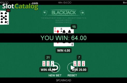 Скрин4. Blackjack (Spearhead Studios) слот