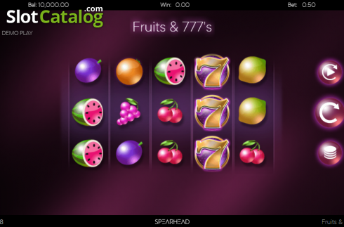 Скрин2. Fruits & 777's Slider слот