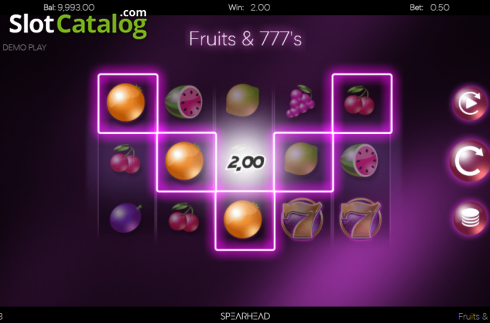 Скрин5. Fruits & 777's Slider слот