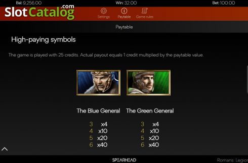 Скрин8. Romans Legions of Gold слот