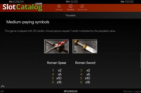 Скрин9. Romans Legions of Gold слот