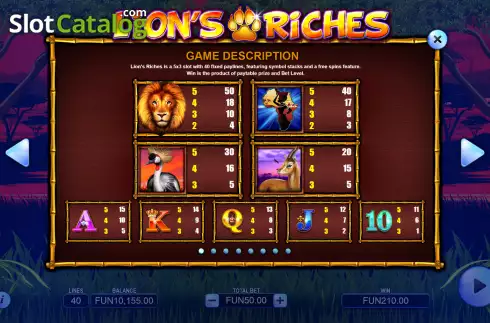 Скрин6. Lion's Riches слот