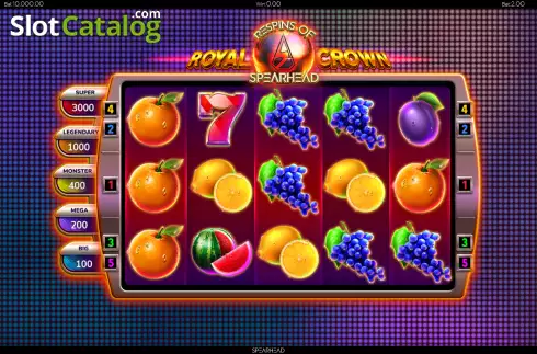 Скрин2. Royal Crown 2 Respins of Spearhead слот