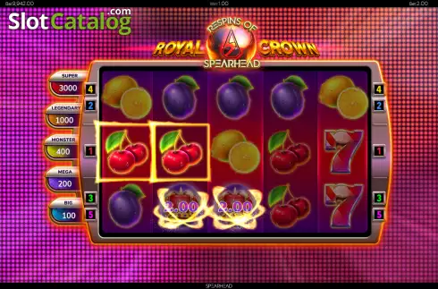 Скрин3. Royal Crown 2 Respins of Spearhead слот