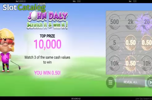 Скрин5. John Daly Scratch It and Win It! слот