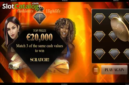 Скрин3. FashionTV Highlife Scratchcard слот
