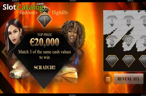 Скрин4. FashionTV Highlife Scratchcard слот