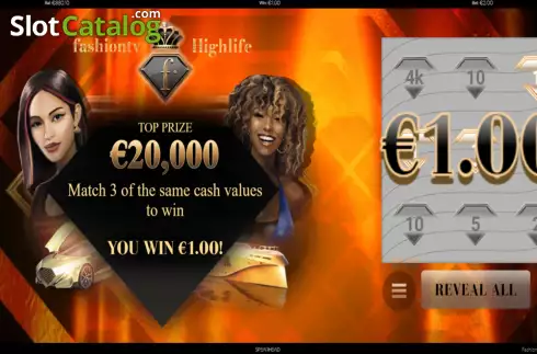 Скрин6. FashionTV Highlife Scratchcard слот