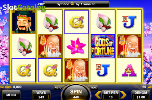 Скрин2. Gods of Fortune слот