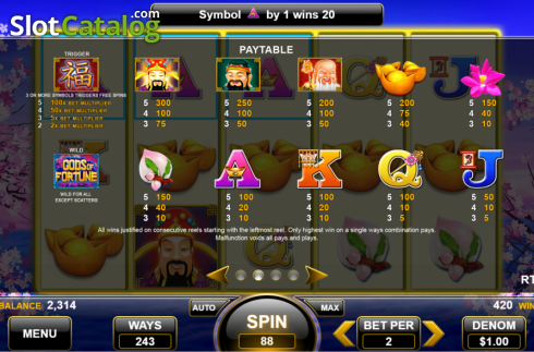 Скрин6. Gods of Fortune слот