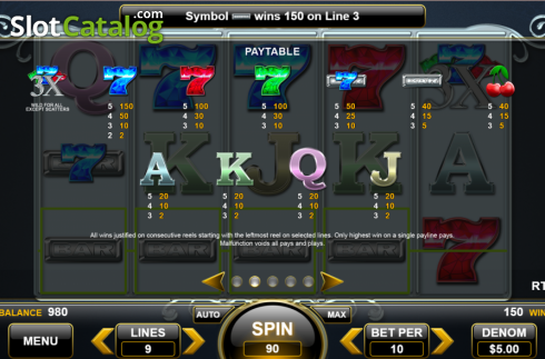 Скрин6. Triple Sapphire Sevens слот