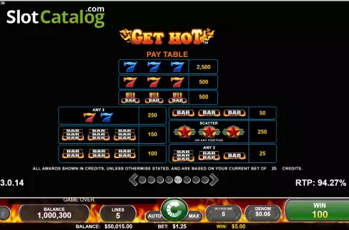 Скрин7. Get Hot слот