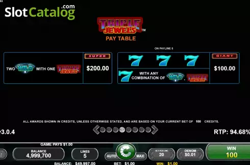 Скрин8. Triple Jewels (Spin Games) слот