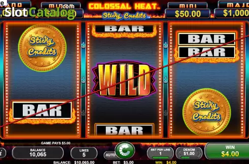 Скрин3. Colossal Heat Sticky Credits слот