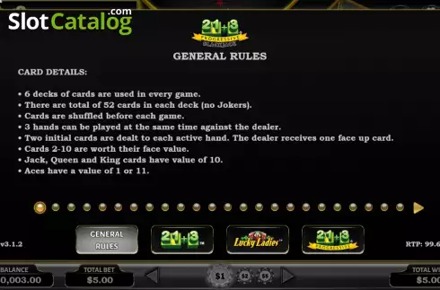 Скрин7. 21+3 Progressive Blackjack слот