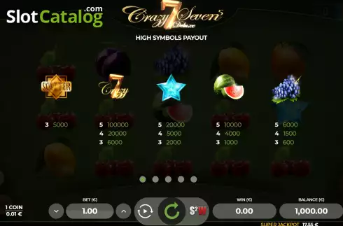Скрин7. Crazy Seven 5 Deluxe слот