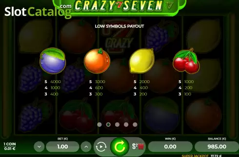 Скрин8. Crazy Seven 5 слот
