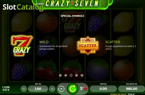 Скрин9. Crazy Seven 5 слот