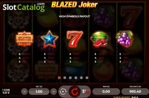 Скрин6. Blazed Joker слот