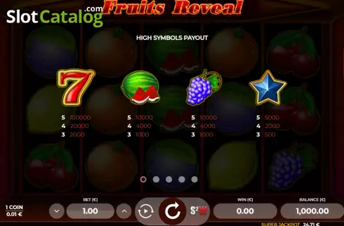 Скрин5. Fruits Reveal слот