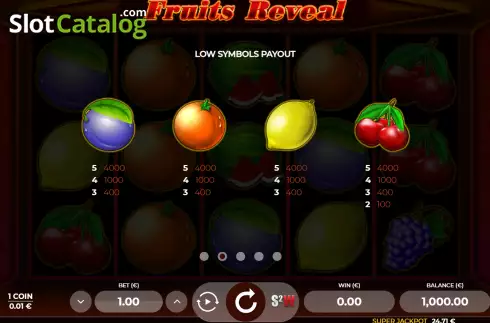Скрин6. Fruits Reveal слот
