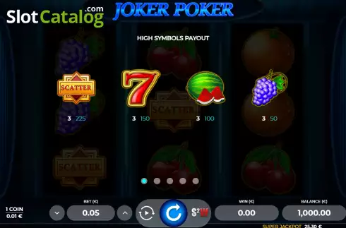 Скрин7. Joker Poker 3 слот
