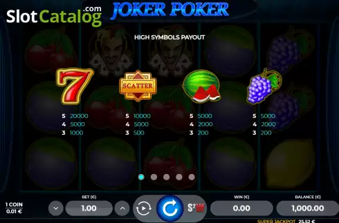 Скрин5. Joker Poker 5 слот