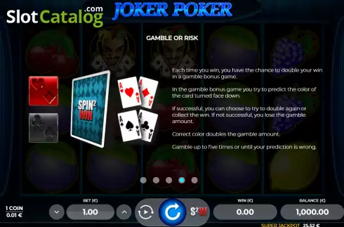 Скрин8. Joker Poker 5 слот