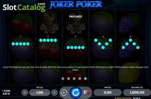 Скрин9. Joker Poker 5 слот