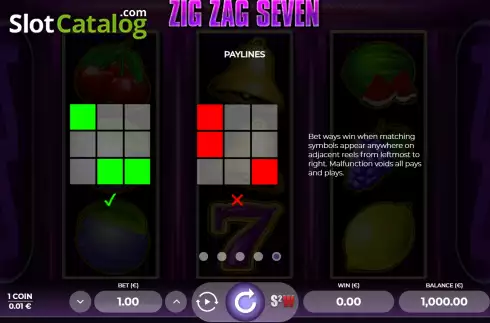 Скрин9. Zig Zag Seven слот