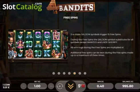 Скрин9. 4 Bandits слот