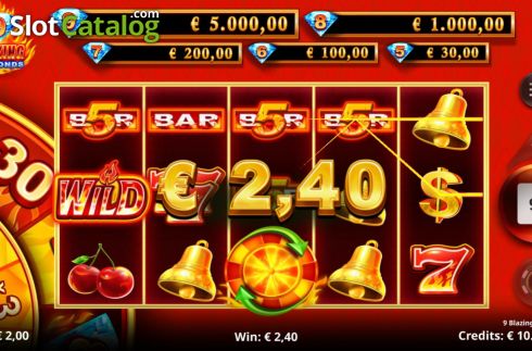 Скрин4. 9 Blazing Diamonds слот