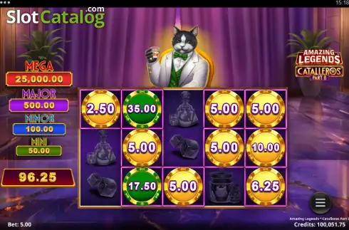 Скрин3. Amazing Legends Catalleros Part 2 слот