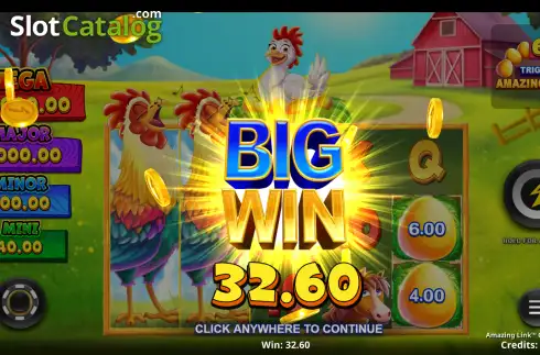 Скрин3. Amazing Link Cluckin' Riches слот
