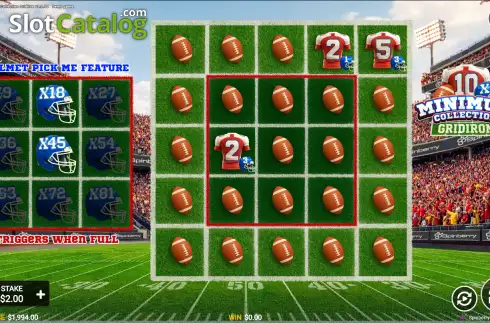 Скрин2. 10x Minimum Collection Gridiron слот