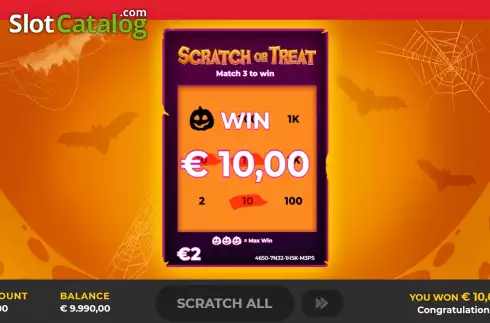 Скрин5. Scratch or Treat слот