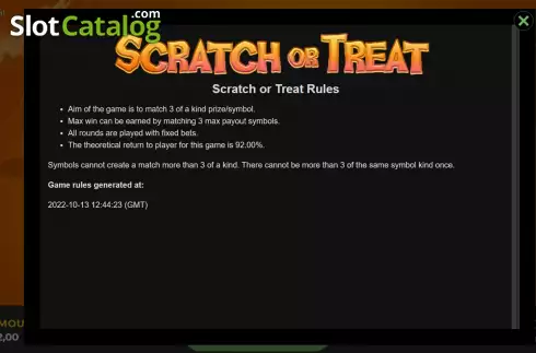 Скрин6. Scratch or Treat слот