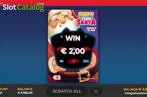Скрин7. Gift From Santa Scratch слот