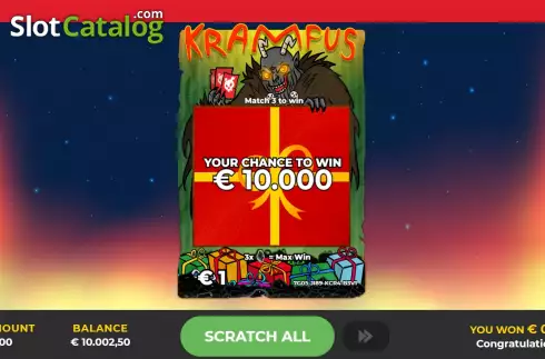 Скрин2. Krampus Scratch слот