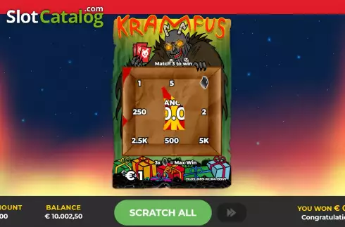 Скрин5. Krampus Scratch слот