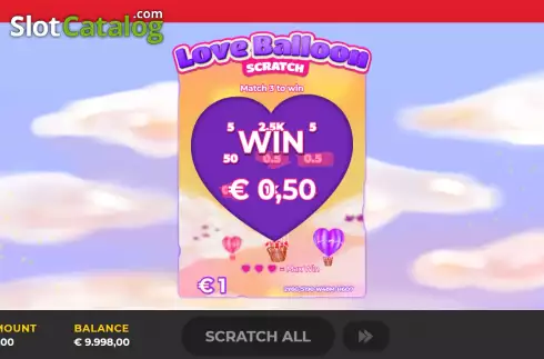 Скрин3. Love Balloon Scratch слот